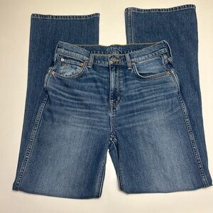 ÉTICA blue denim bootcut jeans medium wash high waisted size 28 organic cotton